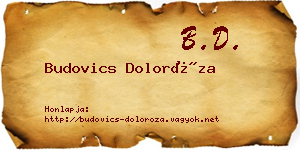 Budovics Doloróza névjegykártya